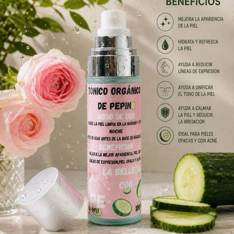 Tónico orgánico de pepino