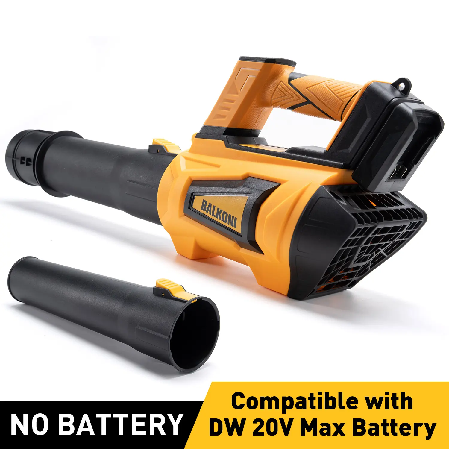(NO BATTERY) Electric Cordless Leaf Blower, Compatible With DeWalt 20V Battery, With 5 Speed Levels & Extension Nozzle - Ergonomic Non-Slip Handle, Lightweight Design For Lawn Care, Yard, Snow, Pet Hair