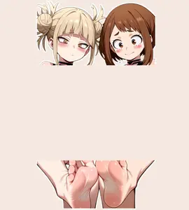 Anime Waifu My Hero Academia Himiko Toga X Ochaco Uraraka#2 Sticker – Kiss-Cut Vinyl Decal for Laptop & Hydro Flask, Full Body Sticker