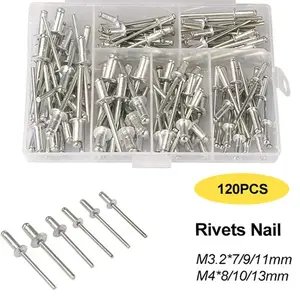 120Pcs Rivets / Heavy Duty Riveter Set Pop Rivet Gun Assortment Kit Hand Tools Rivet Nut Tool 120Pcs Rivets / Heavy Duty Riveter Set Pop Rivet Gun Assortment Kit Hand Tools Rivet Nut Tool