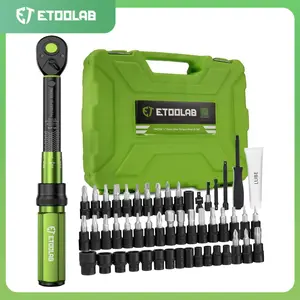 【52 Pcs】 Etoolab Torque Wrench 1/4 Drive Click 52 Pcs Set with ±3% Precision Dual Range for Bike/Motorcycle Repair & Men's Gifts Ratchet Portable