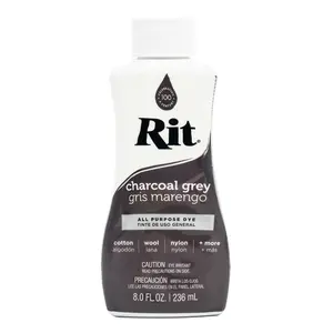RIT All-Purpose Dye Charcoal Grey Gris Marengo for Cotton Wool Silk & More Earthy Shade Non-Toxic Fabric Dye