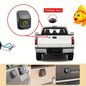 4X4 Pickup Truck Backup Camera Compatible for TOYOTA Hilux, for GMC, for Ford F150/250/350, Ram Pickup with Upside Down Mount, 170° Fisheye Lens, CCD Night Vision, Adjustable Guidelines & Low Voltage Operation (Under 36) - Rear View Camera