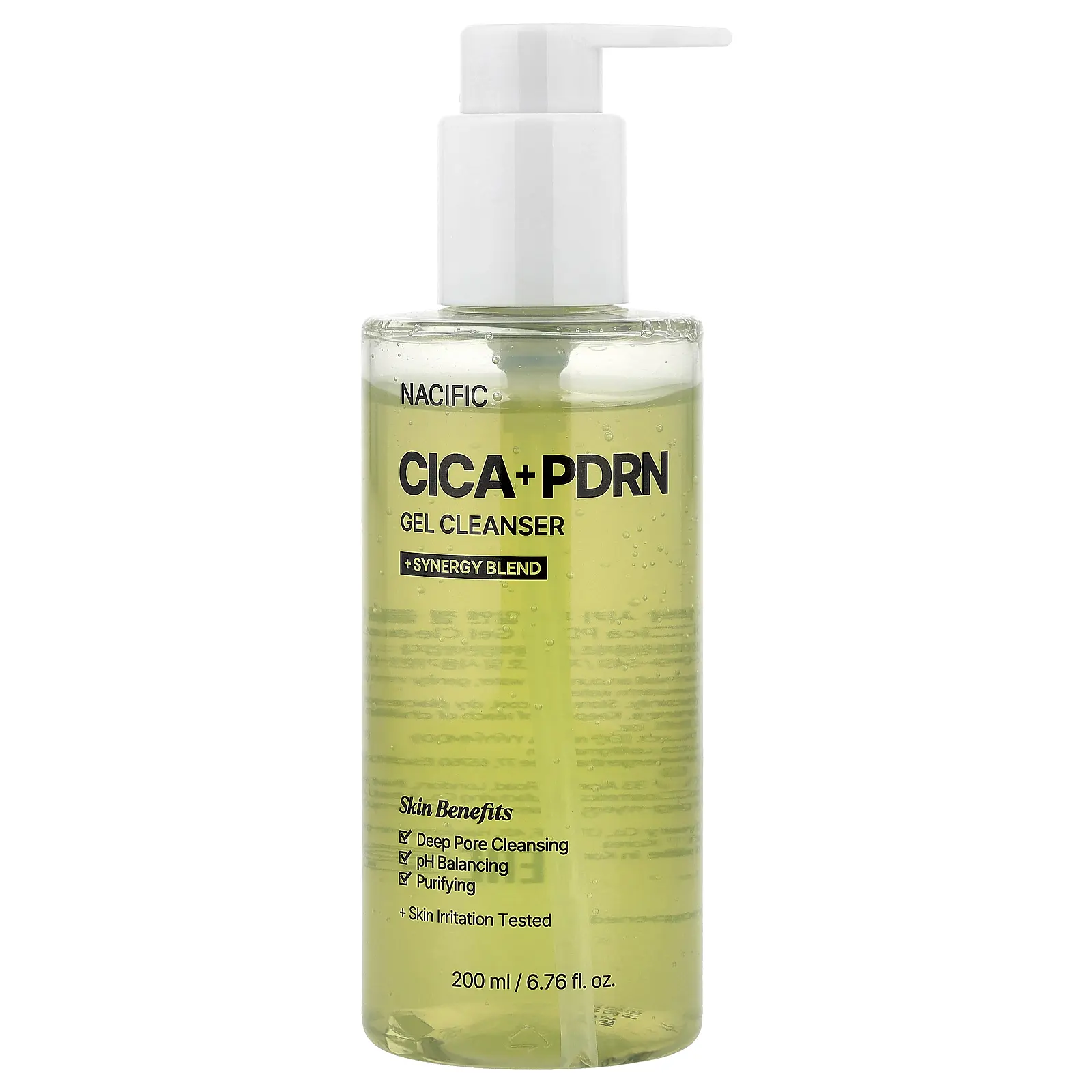 Nacific Cica + PDRN Gel Cleanser, 6.76 fl oz (200 ml)