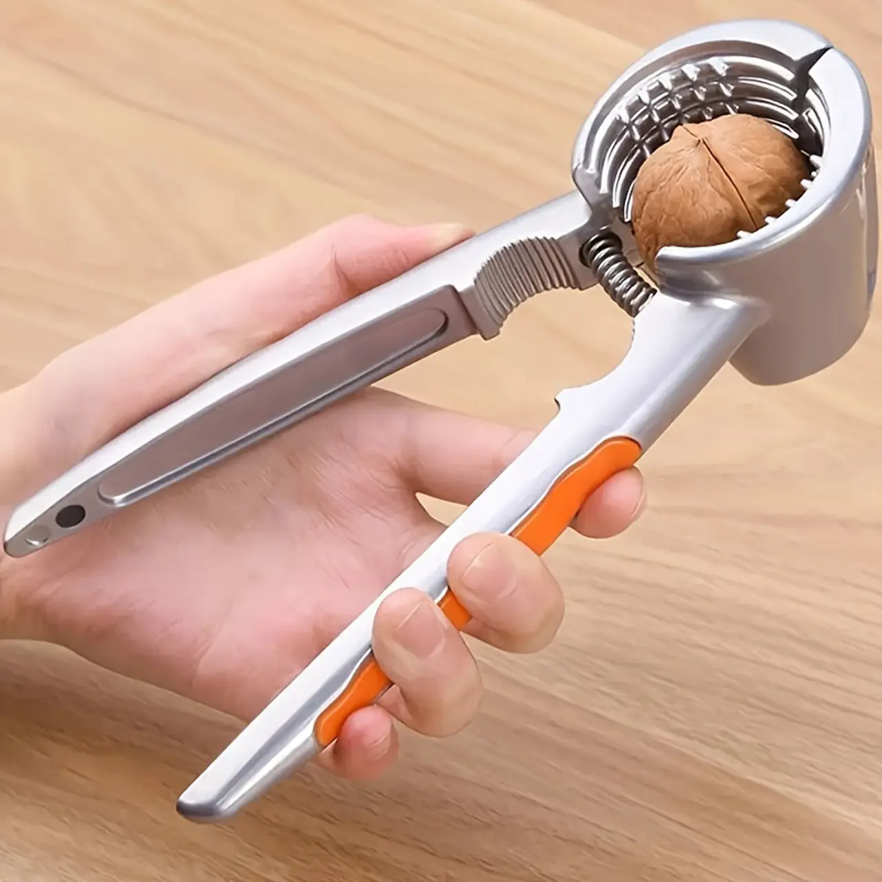 Multifunctional Nutcracker Tool, Durable Aluminum Handle Design, Ergonomic Kitchen Gadget for Opening Nuts & Snacks, Kitchen Utensils Gadgets Kitchenware