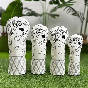 Jqk Embroidered Golf Club Head Covers, Dust-Proof & Durable Protection for Drivers, Woods, Putters & Irons, Best Golf Accessories