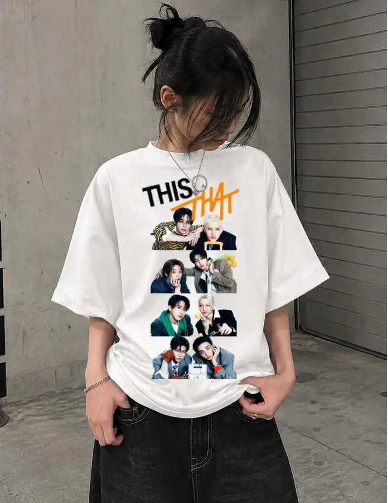 This&That Graphic Tee, Vintage SKZ Album Shirt, Y2K Kpop Merch, Unisex Concert Top
