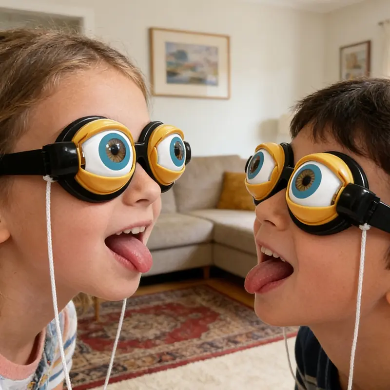 Funny Telescopic Eyeball Glasses｜Single Piece! Press to pop for fun effects, perfect for parties and pranks / Photo prop must-have, available in various styles, creative stress-relief toy Party Event Props Party Supplies Party Accessories