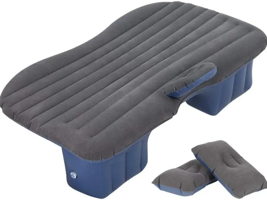 Inflatable Car Bed for Universal SUV - Camping Sleeping Gear, Portable Travel Air Couch with 2 Air Pillows - Black