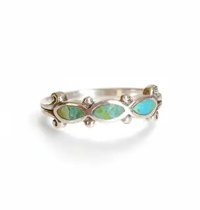 Sterling Silver 925 Genuine Turquoise Ring