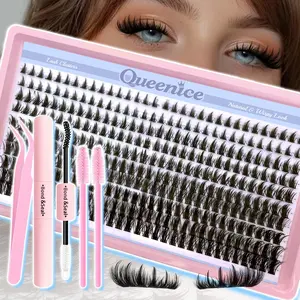 Manga Lash Clusters Kit, Natural Wispy 300 Pcs, Fairy Eyelash Clusters 10-16mm, Fluffy Cluster Eyelash Extensions, Anime Cosplay, Cosmetic False Lashes, DIY Lash Clusters