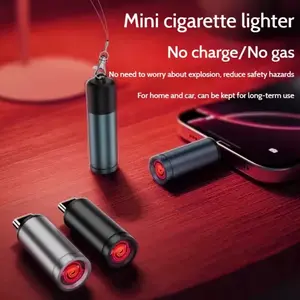 Mini encendedor de cigarrillos tipo C, apagado automático, seguridad para exteriores, USB C, adaptador de encendedor de cigarrillos móvil
