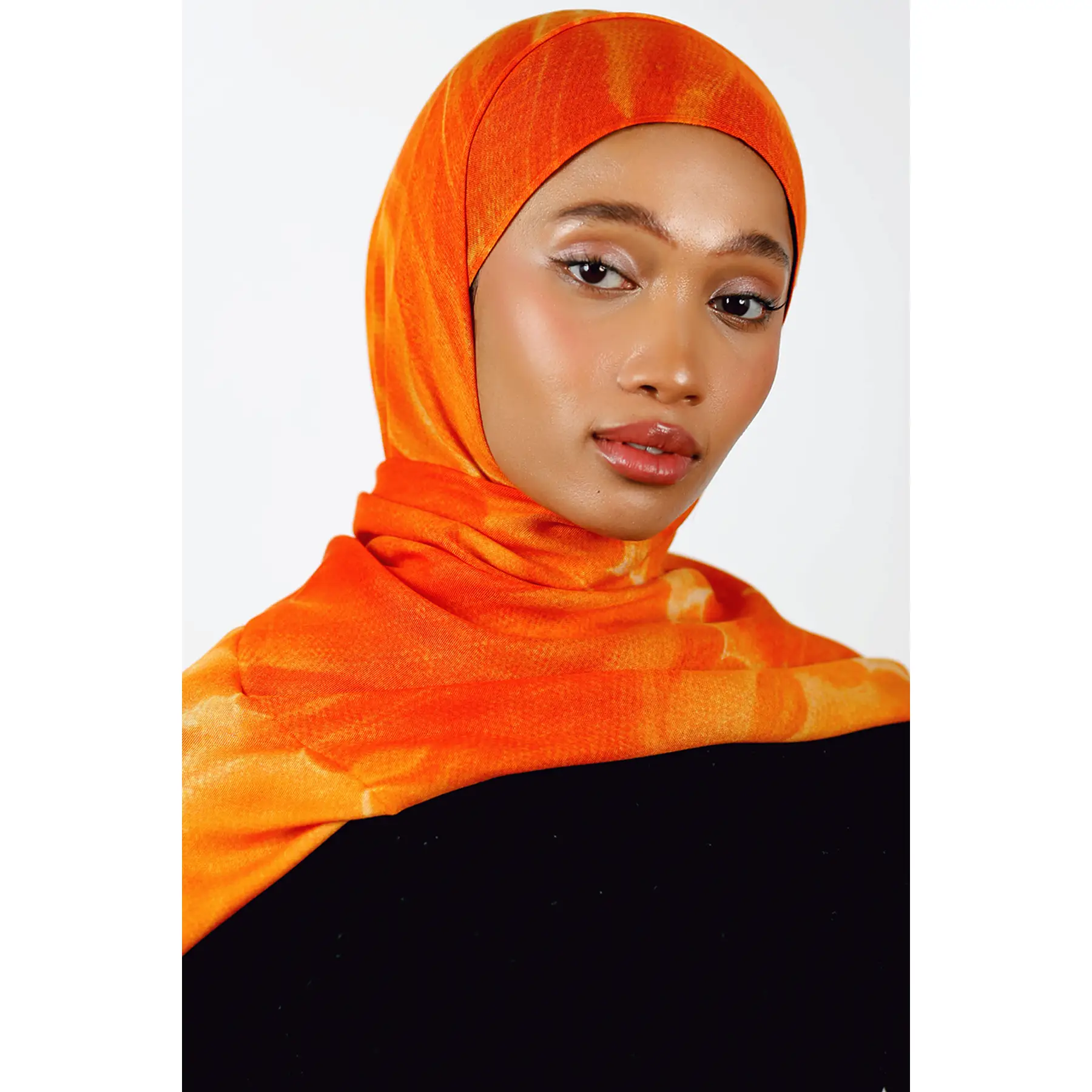 Golden Radiance Print Modal Hijab