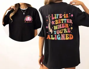 Chiropractor Custom Shirt Life is Better Aligned Chiropractic Shirt, Groovy Spine Care Doctor Gift, Physical Therapist Shirt
