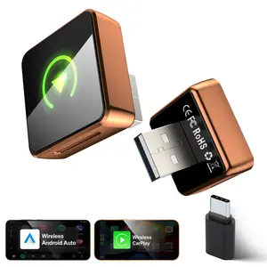 (2026 Upgraded) Wireless CarPlay Adapter for Apple iPhone＆Android, Small Size,Plug and Play,Fast and Stable Connection Wireless Adapter for CarPlay＆Android-No Latency to Screen