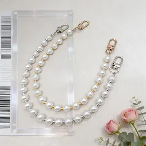 Faux Pearl Decor Phone Chain, Anti-lost Phone Lanyard, Crossbody Phone Lanyard, Fashion Phone Strap for Women & Girls, DIY Bracelet Accessories, Phone Decoration Accessories, Phone Wrist Strap, Phone Sling, Phone Charms