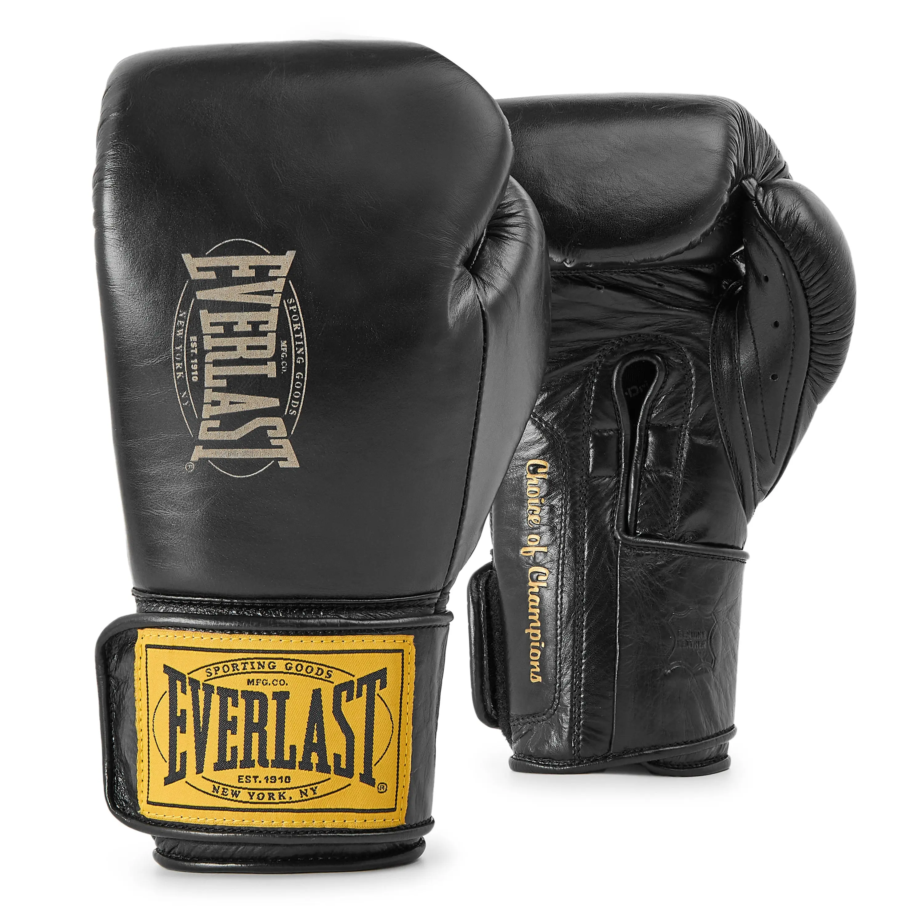 1910 Pro Premium Leather Hook-and-Loop Boxing Gloves, Layered Foam Padding, for Heavy Bag Work, Combat Sports Glove Boxing Training, Combat Sports Boxing