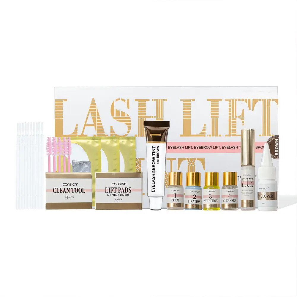 Eyelash Lift & Tint Kit, 1 Box Professional Eyelash Perming & Dyeing Kit, Eye Makeup Kit for Home & Salon Use, Cosmetic, Eyelash Fixer, Eyelash Remover, Eyelash Tools, Eyelash Treatment, Eyebrow Perming, Eyelash Lifter