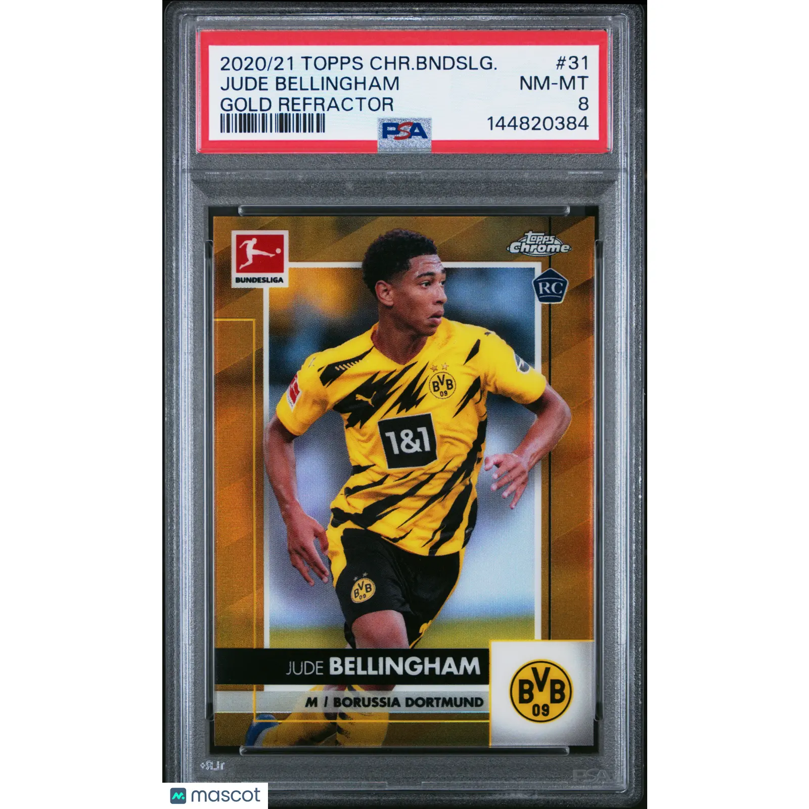 2020 Topps Chrome Bundesliga Jude Bellingham #31 Gold Refractor PSA 8 /50