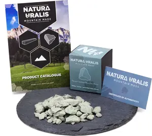 Natura Uralis Cambrian Blue Clay | 3.5oz of Natural Blue Clay, Blue-Grey to Pastel Blue - Amazing Crunch, Satisfying Earthy, Velvety and Firm Texture, ASMR Sensation