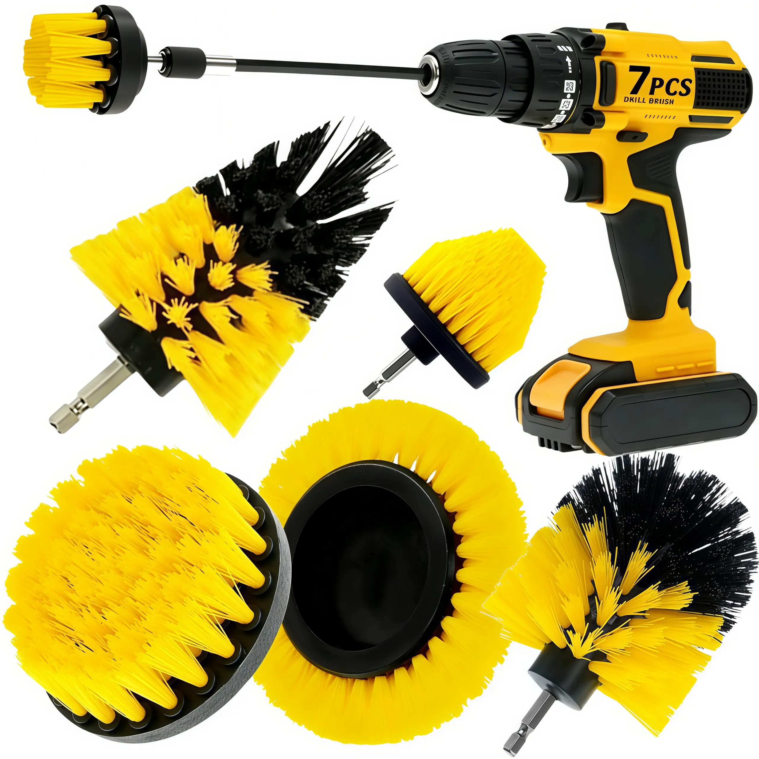 LMMAKE 1SET All-Purpose Cleaning Kit, Complete Home & Auto Cleaning Tools with Brushes and Repair Accessories for Car Wash & Bathroom Use