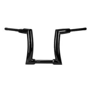 Smooth Black Powder Coated 12"Ape Hanger Bar 2 Inch Handlebar With 1.25" Risers Easy Installation For Harley Fat Boy Dyna Custom Upgrade