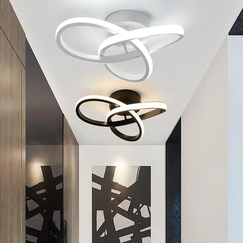 LED Modern Ceiling Light Fixture, Three-Color Wall Switch Control, Suitable for Living Room Corridor Hallway Bedroom Office Indoor Decor, Modern Mood Lighting, Led Ceiling Lights, Interior Led Lights, Hallway Light Fixtures