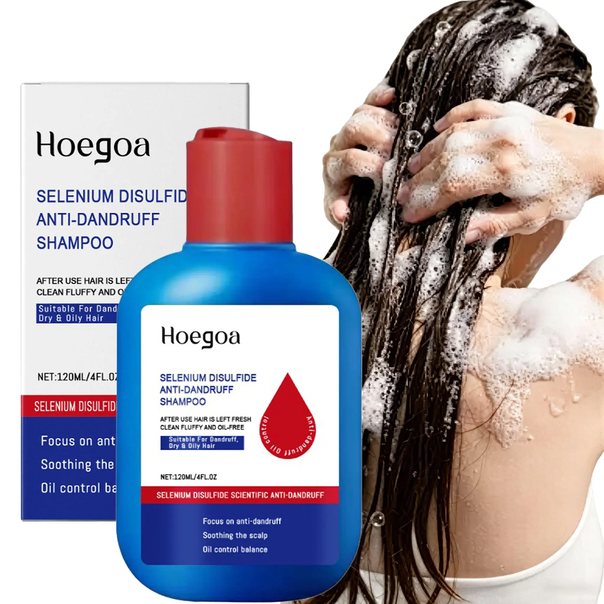 Clarifying Anti-Dandruff Oily Hair Shampoo with Selenium Sulfide for Itchy Scalp Relief and Deep Cleansing, Alcohol-Free Haircare, 120ml, Cleanser, Clarifying Shampoo