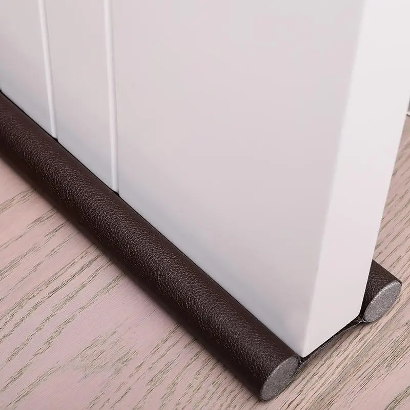 37.4 in Leather+EPE Door Bottom Seal Strip, Weatherproof Energy Saving Seal for Bottom Doors, Blocks Dust Entry & Repels Pests, Noise Reduction, Simple, Daily Use