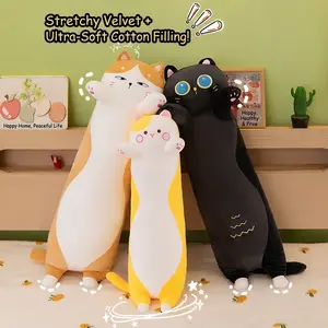 Aesthetic Long Cat Body Pillow | Soft Hugging Plush