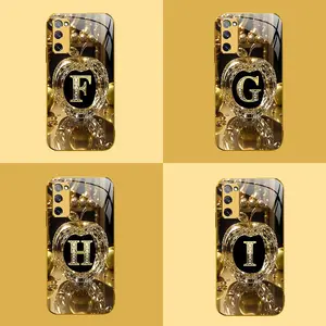 Suitable for [Galaxy S20 Fe] New high-end letter glass mobile phone case New business simple electroplated glass mobile phone case affordable anti-drop and anti-fingerprint 995