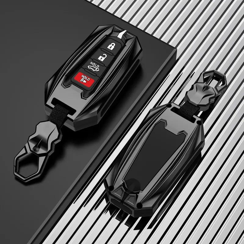 4-Buttons-for Toyota Key Fob Cover with Keychain Key Shell Case,For 2020-2022 FOR Highlander Corolla FOR Prius 2018-2024 FOR RAV4 FOR Camry FOR C-HR FOR Avalon FOR GT86