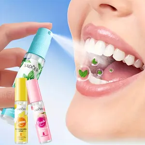 SADÖER 2pcs Breath Spray 0.61oz*2 Alcohol-Free Oral Freshener Long-Lasting Fresh Breath Mint Lemon Peach Flavor Portable Pocket Size for Travel Parties Daily Use Romantic Gift for Couples Party Essential Compact Design Refreshing