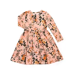 Flora Light Pink TUTU DRESS for Little Cuties Super Soft & Comfortable Bamboo Viscose Fabric with Ruffle Button Placket 18-24m 2t/3t 4t 5t 6 7 8