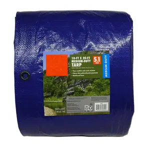 PE Material Medium-Duty Tarp, 10' x 20' for Outdoor Use Resistance