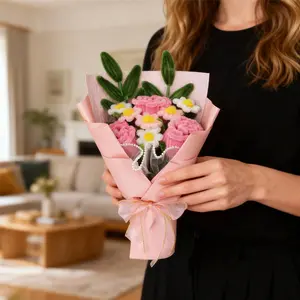 An exquisite, handcrafted bouquet of pipe cleaner flowers—featuring elements such as roses and daisies—makes for the perfect Mother's Day or Thanksgiving gift, as well as a warm and charming home décor piece.