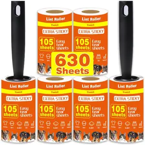 Extra Sticky Spiral Tear Lint Roller Sheets Premium Pet Hair Remover for Daily Use