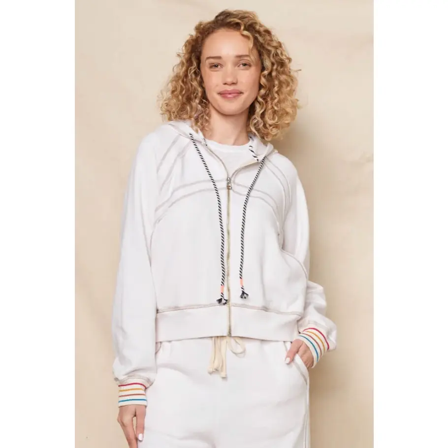 Raw Seamed Horizon Hoodie- Oyster