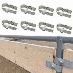 Horse Panel Clamps for Wood Boards – Fit 1-5/8" Livestock Corral Panels, Heavy-Duty Galvanized, Attach Lumber to Horse Stalls & Round Pens, 8-Pack