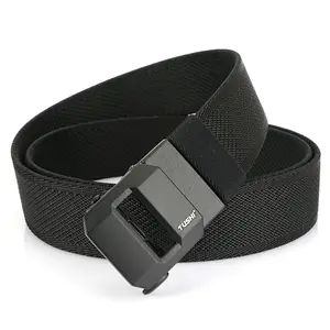 Edc Nylon Ratchet Belt, Tactical Ratchet Belts for Men, Automatic Buckle Stretch Nylon Belt Adjustable