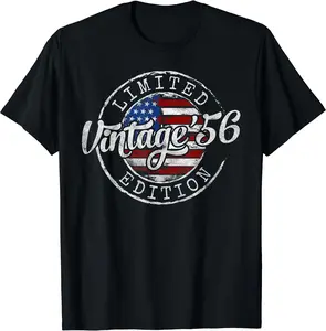 Vintage 1956 69th Birthday Gifts For Men Women 69 Year Old T-Shirt