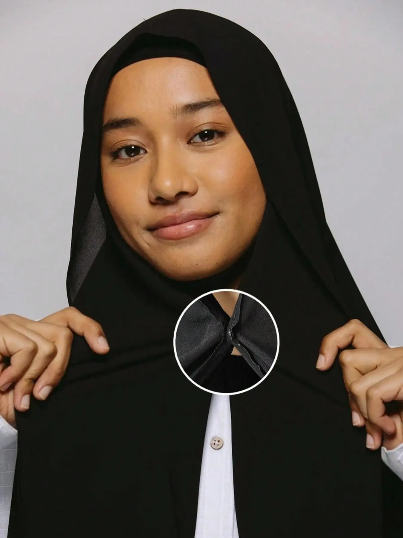 Women's Solid Color Magnetic Closure Chiffon Hijab, Modesty Casual Comfortable Breathable Hijab for Daily Wear, Women's Islamic Clothing for All Seaso