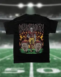 Washington Football Shirt - Commanders - Graphic Tees - Skeleton Shirt - Merch Tee - Gift Shirt - Bootleg Shirt