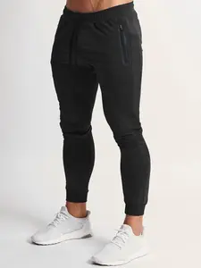 Men's Casual Sporty Jogger Pants with Zipper Pockets and Adjustable Waist Drawstring, Comfortable Breathable Gym Workout Running Pants