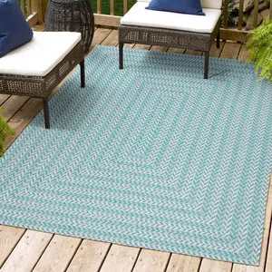 JONATHAN Y Chevron Modern Concentric Squares Indoor/Outdoor Area Rug; for Living Room, Kitchen, Bedroom, Dining Room, Patio, Porch, Backyard