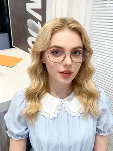 Oval Metal Frame Prescription Glasses, Unisex Decorative Eyewear, Japanese Sunglasses, Beach Accessories for Men and Women