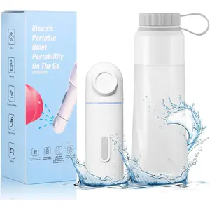 Portable Electric Bidet Sprayer, USB Rechargeable Handheld Bidet Sprayer with Water Bottle, Bathroom Accessories for Home & Travel, Portable Bidets
