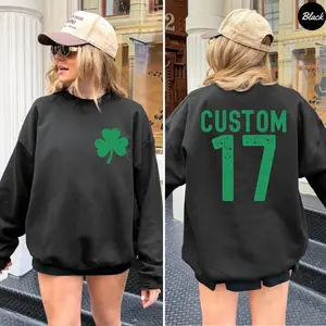Custom St. Patrick's Day Sweatshirt, St Patricks Day Shirt, Shamrock Sweater, Personalized Name Irish Hoodie, Irish Drinking Matching Shirts