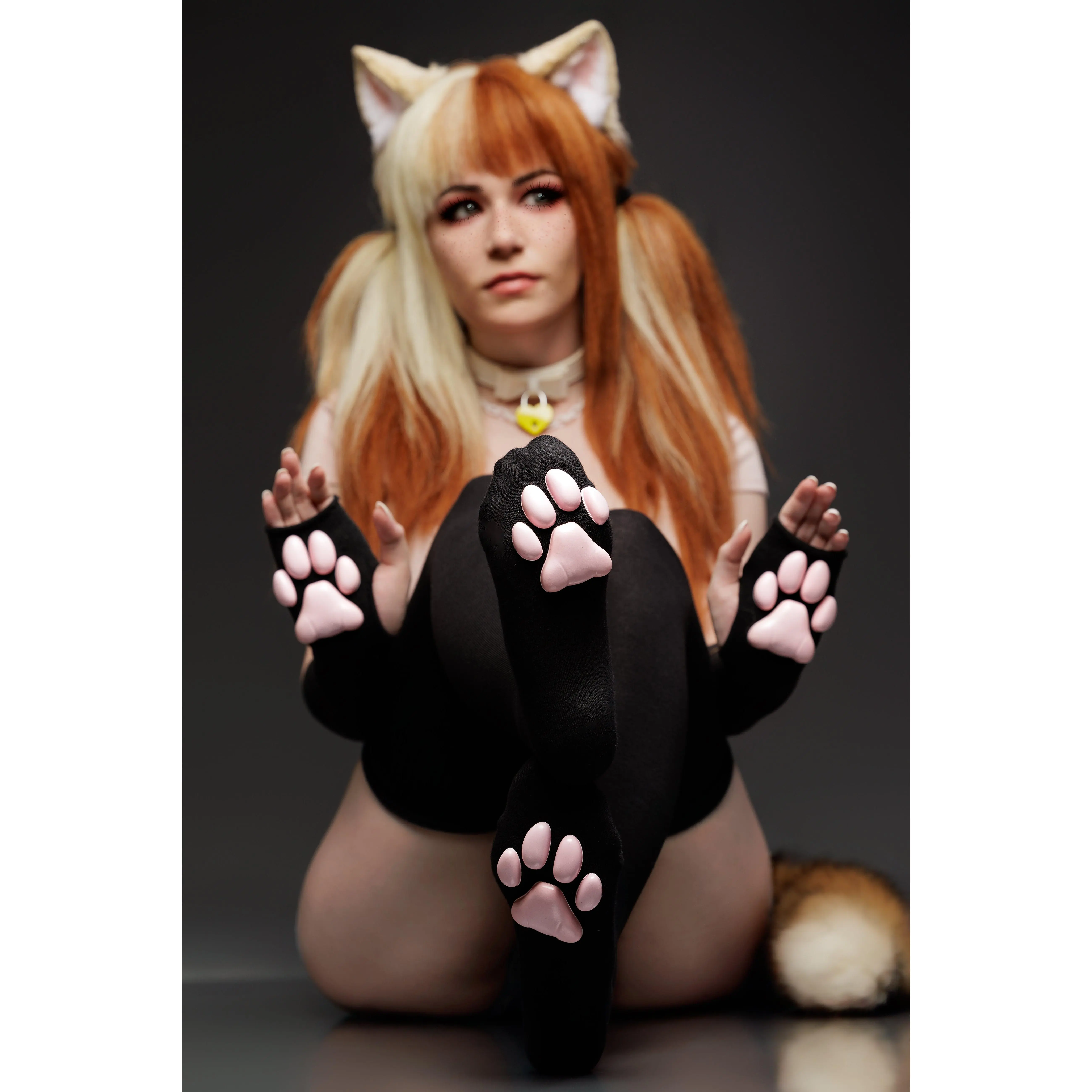 ToeBeanies Black Thigh-High Socks