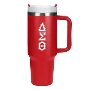 BB Greek Delta Sigma Theta- 40 oz Insulated Stainless Steel Tumbler - Official Vendor